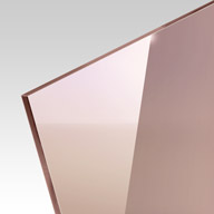 Vignette matériau, PMMA (plexi) miroir or rosé ép. 3 mm