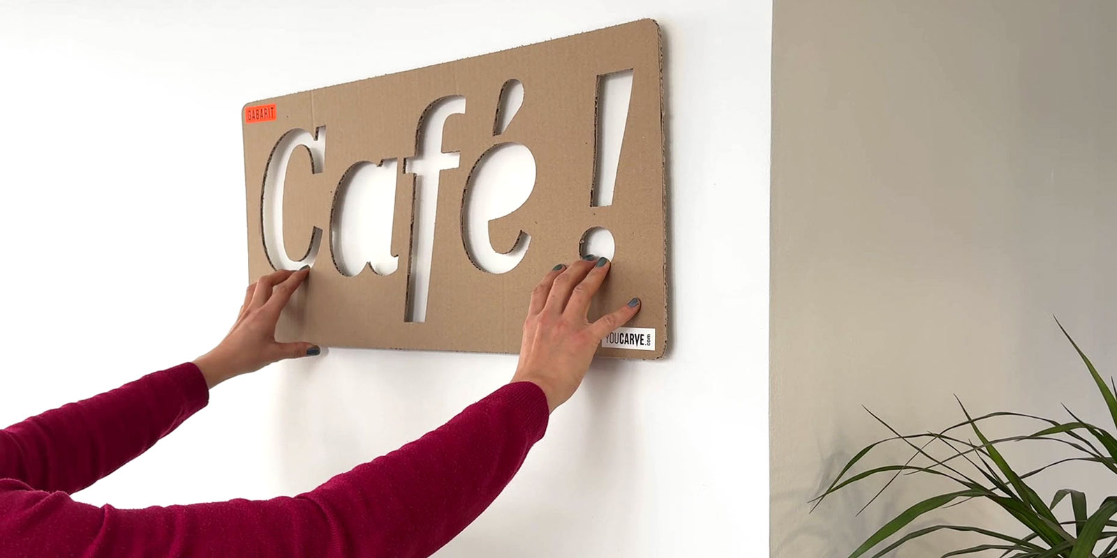 Positioning the installation template on the wall