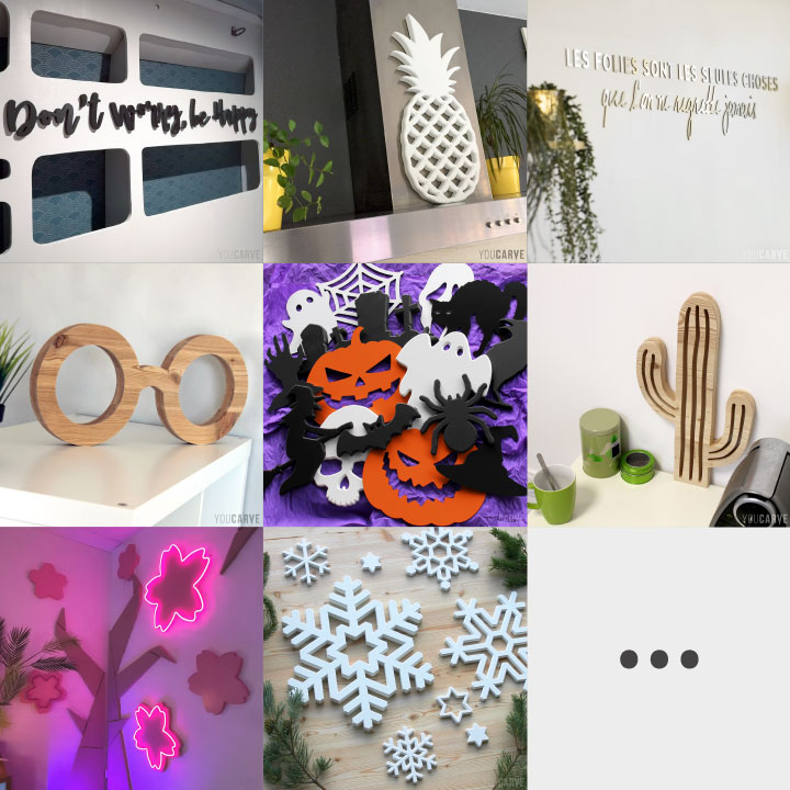 Mosaïque de photos de projets décoratifs divers et autres